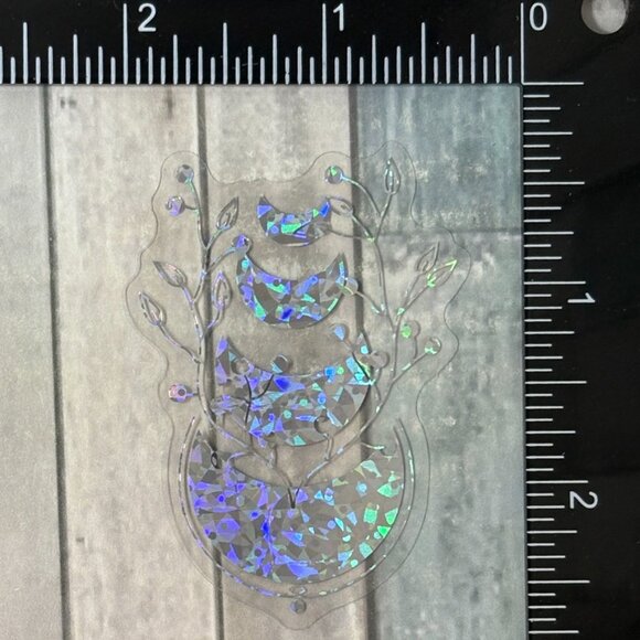 🌀10/$10🌀 Silver Translucent Holographic Waterproof Vinyl Sticker Decal - Picture 1 of 1